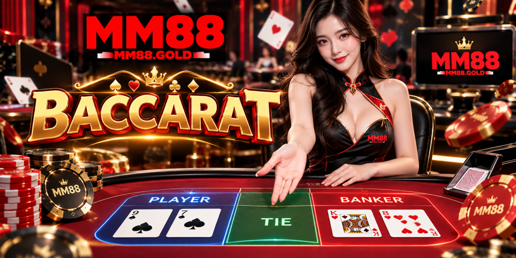Bàn Baccarat MM88 với Player – Banker – Tie