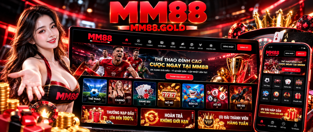 Giao diện tổng quan trang chủ MM88